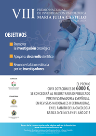 VIII Premio Nacional de Investigación Oncológica "María Julia Castillo" 2015